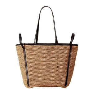 7161 Large Woven Shoulder Bags Summer Vacation Beach Bag Travel Straw Totes